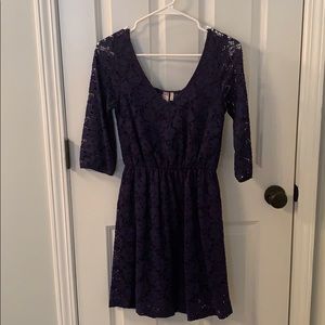 Franchesca’s Navy Lace Dress